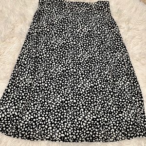 High waisted silk skirt